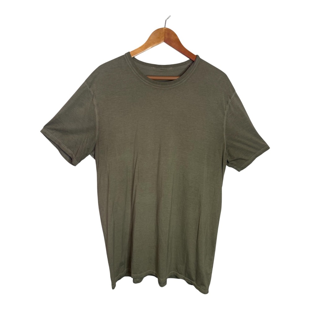 Lululemon Fundamental T-Shirt Mens XL Olive Green Short Sleeve Crewneck Active